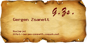 Gergen Zsanett névjegykártya
