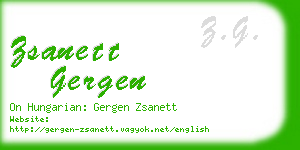 zsanett gergen business card